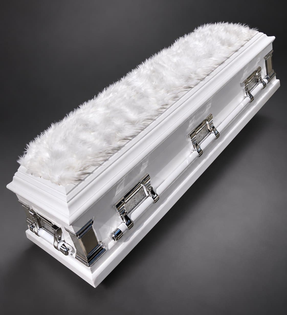Fluffy Plain Casket from Diaspora Funeral Services