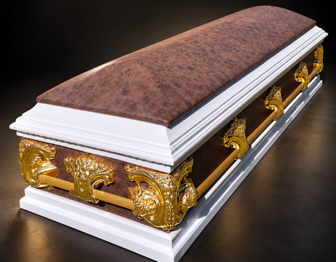 Leather Dome Casket from Diaspora Funeral Services