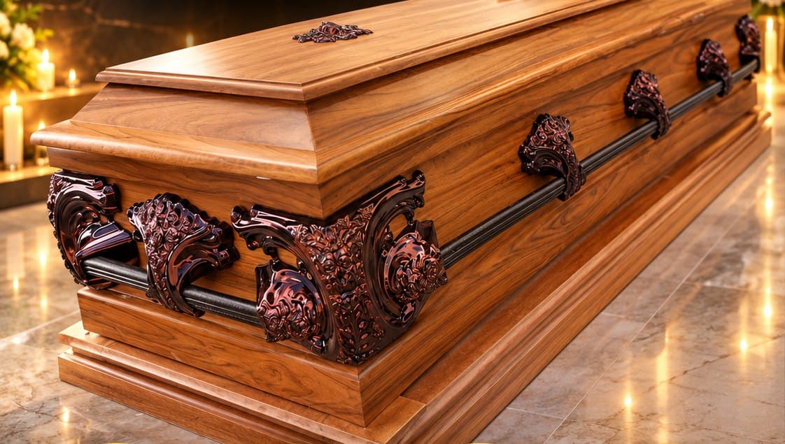 Raised Casket from Diaspora Funeral Services